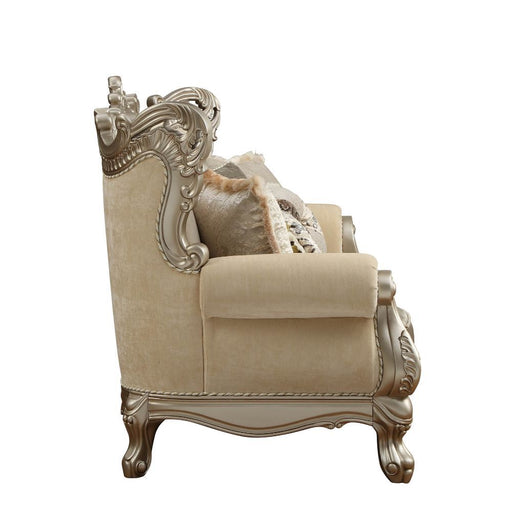 Ranita - Sofa With 7 Pillows - Fabric & Champagne - R&R Furniture Gallery (Fountain Valley, CA)