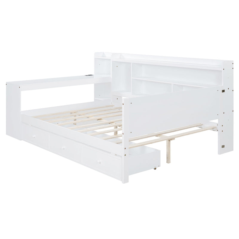 Daybed With 3 Drawers USB Ports And Desk - R&R Furniture Gallery (Fountain Valley, CA)