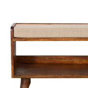 Solid Wood Bench With Upholstered Sea - R&R Furniture Gallery (Fountain Valley, CA)