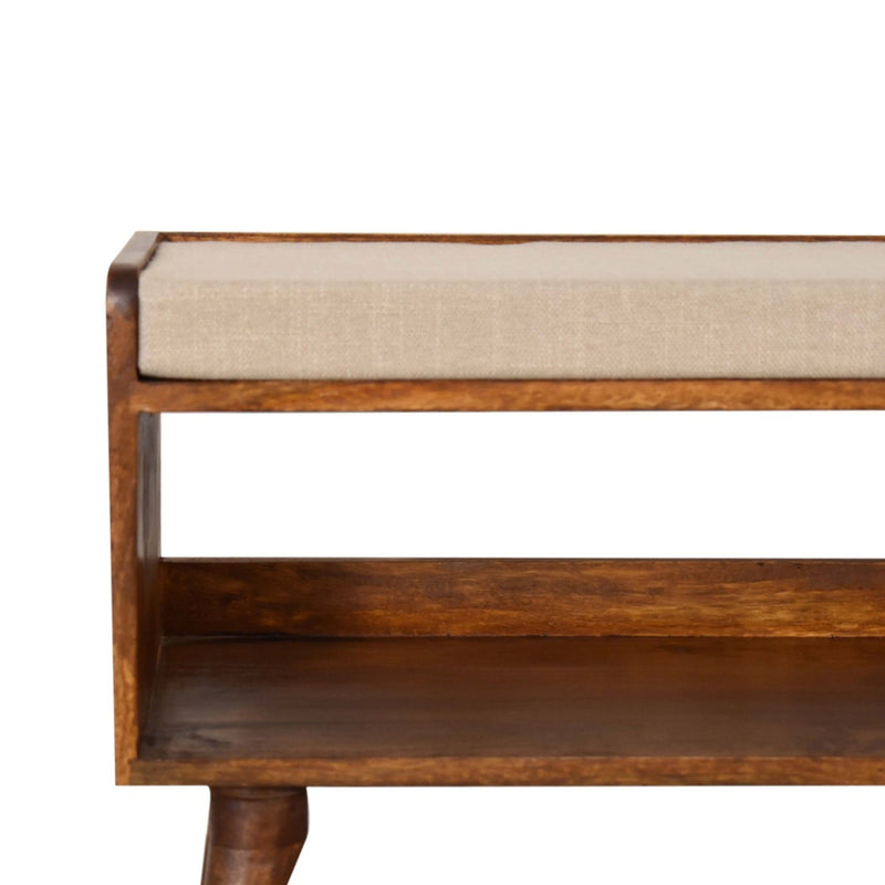 Solid Wood Bench With Upholstered Sea - R&R Furniture Gallery (Fountain Valley, CA)