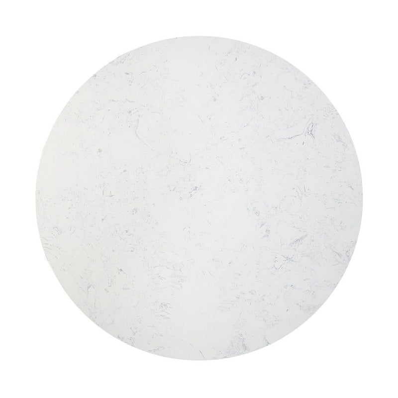 Jaramillo - Round Dining Table With Engineered Marble Top - Engineered Marble Top & Black - R&R Furniture Gallery (Fountain Valley, CA)