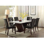 Britney - 20" Side Chair (Set of 2) - Espresso Synthetic Leather & Walnut - R&R Furniture Gallery (Fountain Valley, CA)