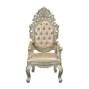 Sorina - Arm Chair (Set of 2) - Synthetic Leather & Antique Gold - R&R Furniture Gallery (Fountain Valley, CA)