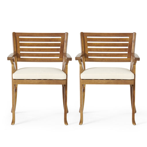 Dining Chair With Water Resistant Cushion - Teak - R&R Furniture Gallery (Fountain Valley, CA)