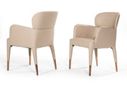 Ogden Modern Beige & Rosegold Dining Armchair — view 2