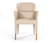 Ogden Modern Beige & Rosegold Dining Armchair — view 3
