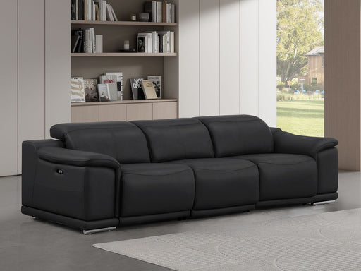 2679 - Genuine Leather Sofa With Dual Power Recliners - R&R Furniture Gallery (Fountain Valley, CA)