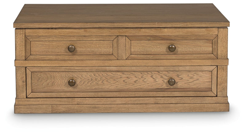 Sharlance - Lift Top Cocktail Table - Light Brown - R&R Furniture Gallery (Fountain Valley, CA)