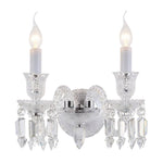 Michael Amini Lighting - Treviso 2-Light Traditional Crystal Wall Sconce - Clear