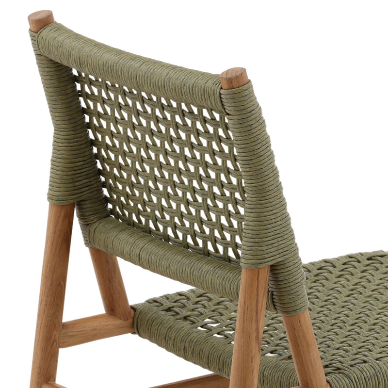 Francisca - Outdoor Dining Chair (Set of 2) - Green And Natural