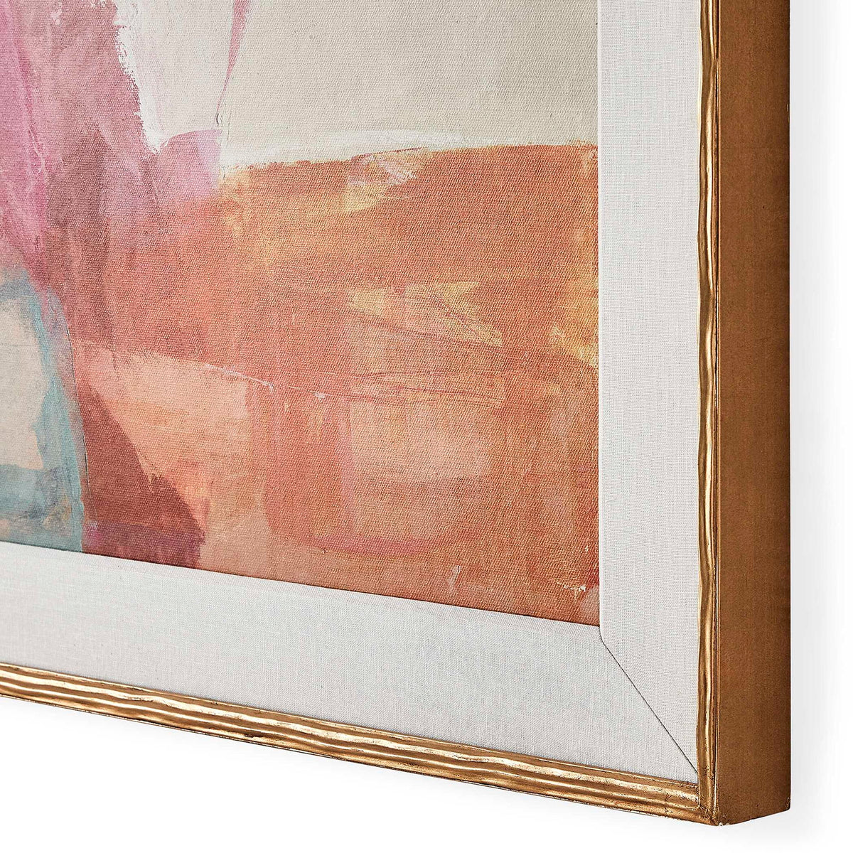On The Right Path - Framed Canvas - Blue / Brown / Gold