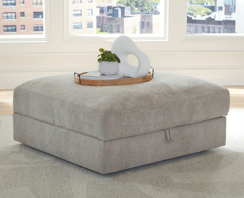 Aslan Court - Ottoman With Storage - Pebble - R&R Furniture Gallery (Fountain Valley, CA)