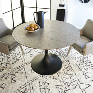 Brando - 48" Dining Table - Black / Woodtone