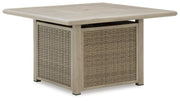 Cliff Trails - Square Fire Pit Table - Beige - R&R Furniture Gallery (Fountain Valley, CA)