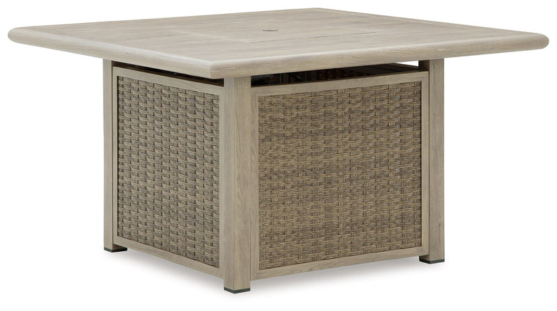 Cliff Trails - Square Fire Pit Table - Beige - R&R Furniture Gallery (Fountain Valley, CA)