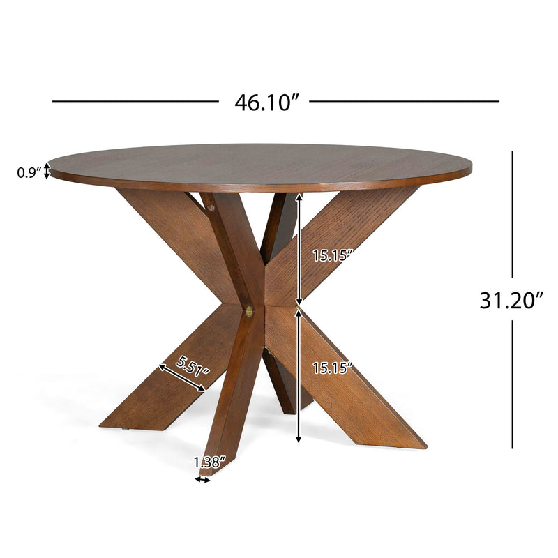 Round Dining Table Kitchen Table - Cherry - R&R Furniture Gallery (Fountain Valley, CA)
