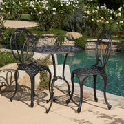 Thomas - 3 Pieces Cast Bistro Set - Black / Gold - R&R Furniture Gallery (Fountain Valley, CA)