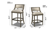 Paris - Farmhouse Counter Height Bar Stool With Backrest - R&R Furniture Gallery (Fountain Valley, CA)