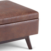Owen - Upholstered Rectangular Storage Ottoman - R&R Furniture Gallery (Fountain Valley, CA)