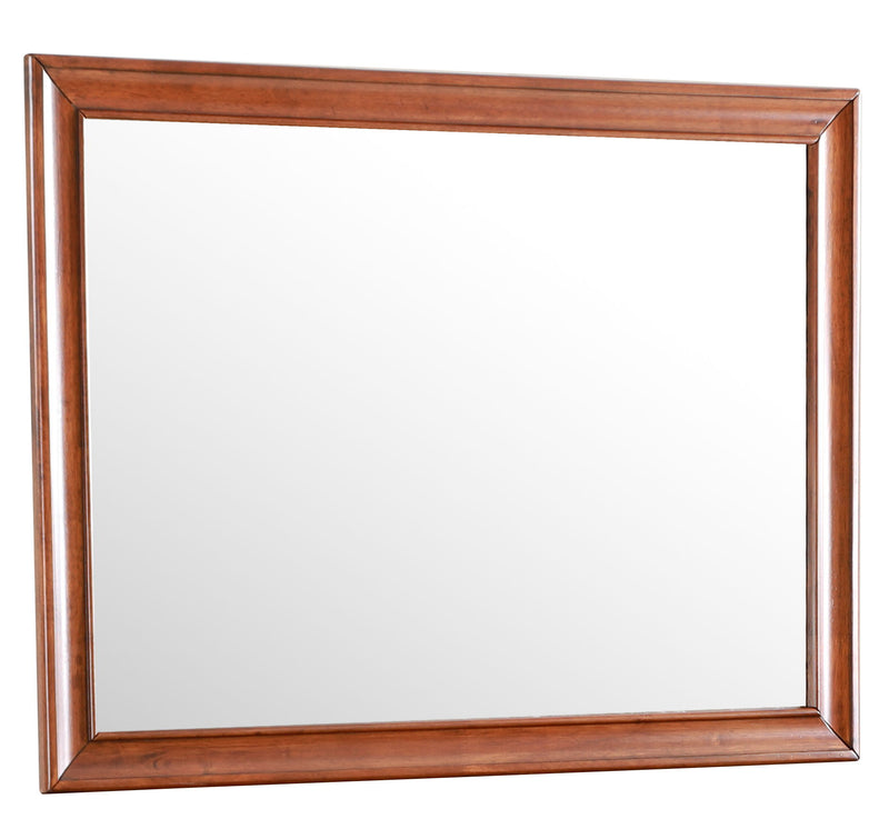 Glory Furniture LaVita mirror with sleek rectangular frame, reflecting a modern design perfect for contemporary home decor.