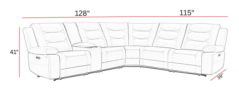 Caldwell - Modular Power Reclining Sectional - R&R Furniture Gallery (Fountain Valley, CA)