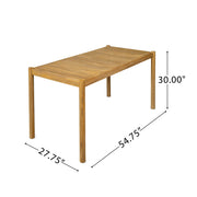 Classic Patio Dining Table, Acacia Wood - Light Teak - R&R Furniture Gallery (Fountain Valley, CA)