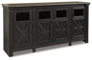 Tyler Creek - Extra Large TV Stand - Black / Gray - R&R Furniture Gallery (Fountain Valley, CA)