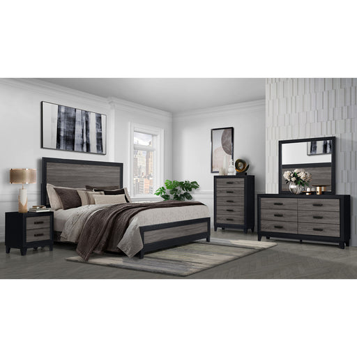 Soluto - Nightstand - Gray / Black - R&R Furniture Gallery (Fountain Valley, CA)