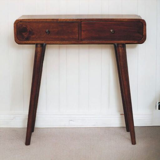 Curved Hallway Table - Chestnut - R&R Furniture Gallery (Fountain Valley, CA)