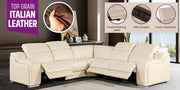 1116 - Power Reclining Italian Leather Sectional - R&R Furniture Gallery (Fountain Valley, CA)
