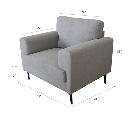 Kyrene - Chair - Light Gray Linen - R&R Furniture Gallery (Fountain Valley, CA)