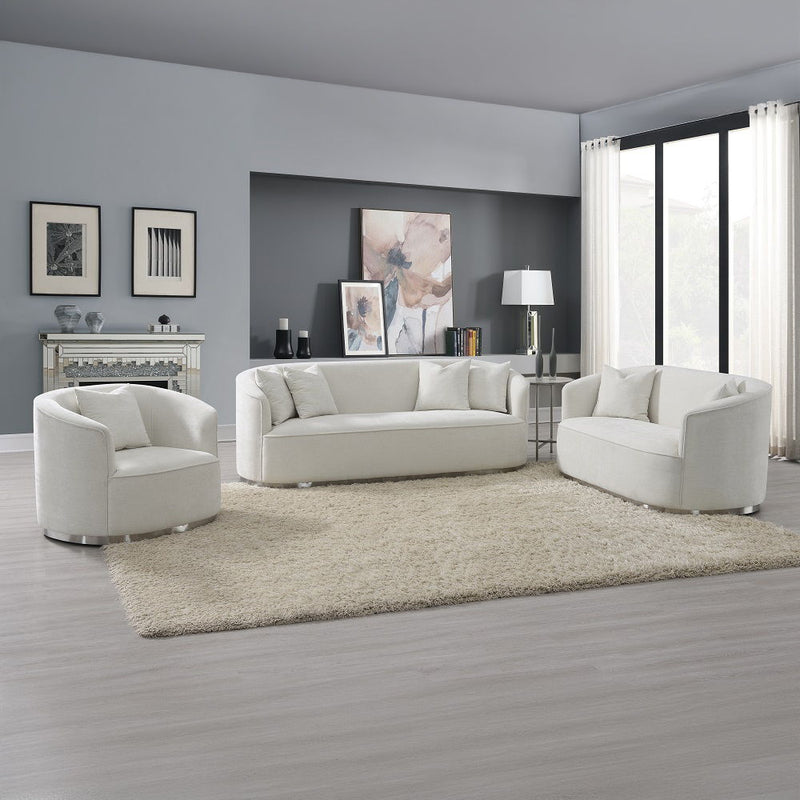 Odette - Sofa With 4 Pillows - Beige Chenille - R&R Furniture Gallery (Fountain Valley, CA)
