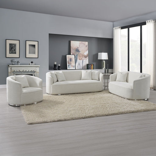 Odette - Sofa With 4 Pillows - Beige Chenille - R&R Furniture Gallery (Fountain Valley, CA)