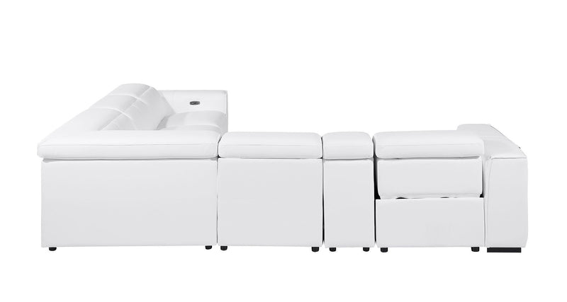 1224 - 6-Piece L-Shaped Sectional Sofa In With 3 Power Recliners & Power Headrests