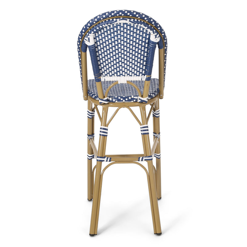 Outdoor Pe Rattan French Barstool Set - R&R Furniture Gallery (Fountain Valley, CA)
