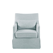 Traditional Design London Skirted Swivel Chair - R&R Furniture Gallery (Fountain Valley, CA)
