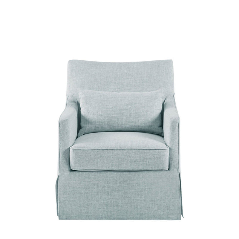 Traditional Design London Skirted Swivel Chair - R&R Furniture Gallery (Fountain Valley, CA)