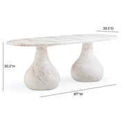 Smooch - 87" Indoor / Outdoor Oval Dining Table - R&R Furniture Gallery (Fountain Valley, CA)