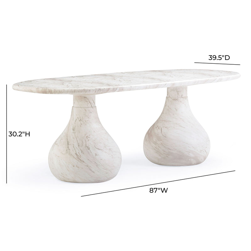 Smooch - 87" Indoor / Outdoor Oval Dining Table - R&R Furniture Gallery (Fountain Valley, CA)