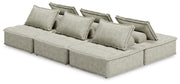 Signature Design by Ashley Bales stationary sectional sofa with plush cushions and modern design, shown in a living room setting.