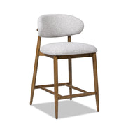 Locke - Modern Upholstered Counter Stool With Frame - Salt / Pepper - R&R Furniture Gallery (Fountain Valley, CA)