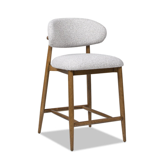 Locke - Modern Upholstered Counter Stool With Frame - Salt / Pepper - R&R Furniture Gallery (Fountain Valley, CA)