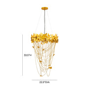 Butterfly - Chandelier - Gold - R&R Furniture Gallery (Fountain Valley, CA)