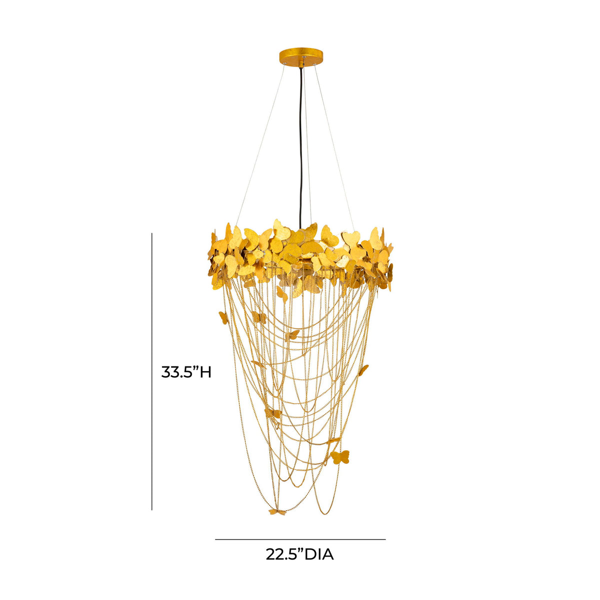 Butterfly - Chandelier - Gold - R&R Furniture Gallery (Fountain Valley, CA)