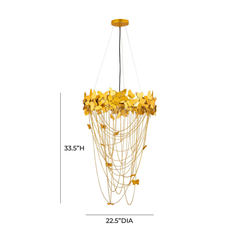 Butterfly - Chandelier - Gold - R&R Furniture Gallery (Fountain Valley, CA)