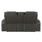 Taddeo - Power Motion Loveseat With Console, Speaker, USB, Wireless Charger & LED - Dark Gray - R&R Furniture Gallery (Fountain Valley, CA)