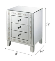 Nasa - Accent Table - Mirrored & Mother Pearl - R&R Furniture Gallery (Fountain Valley, CA)