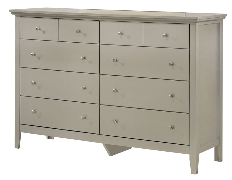 Glory Furniture Hammond casual dresser with multiple drawers, elegant wood finish, suitable for bedroom or living room decor.