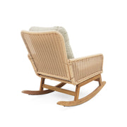 Contemporary Minimalist Wicker Rocking Chair With Soft Cushions And Durable Wooden Frame - R&R Furniture Gallery (Fountain Valley, CA)