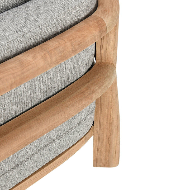 Aston - Outdoor Accent Chair - Natural / Gray - R&R Furniture Gallery (Fountain Valley, CA)